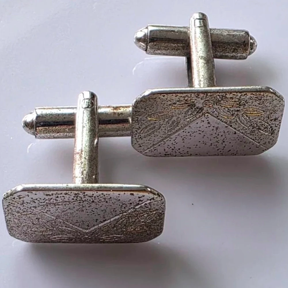 Vintage Cufflinks, Tie Clips, Tie Pin Lot - Assorted Designs Gold Silver‎ Tone
